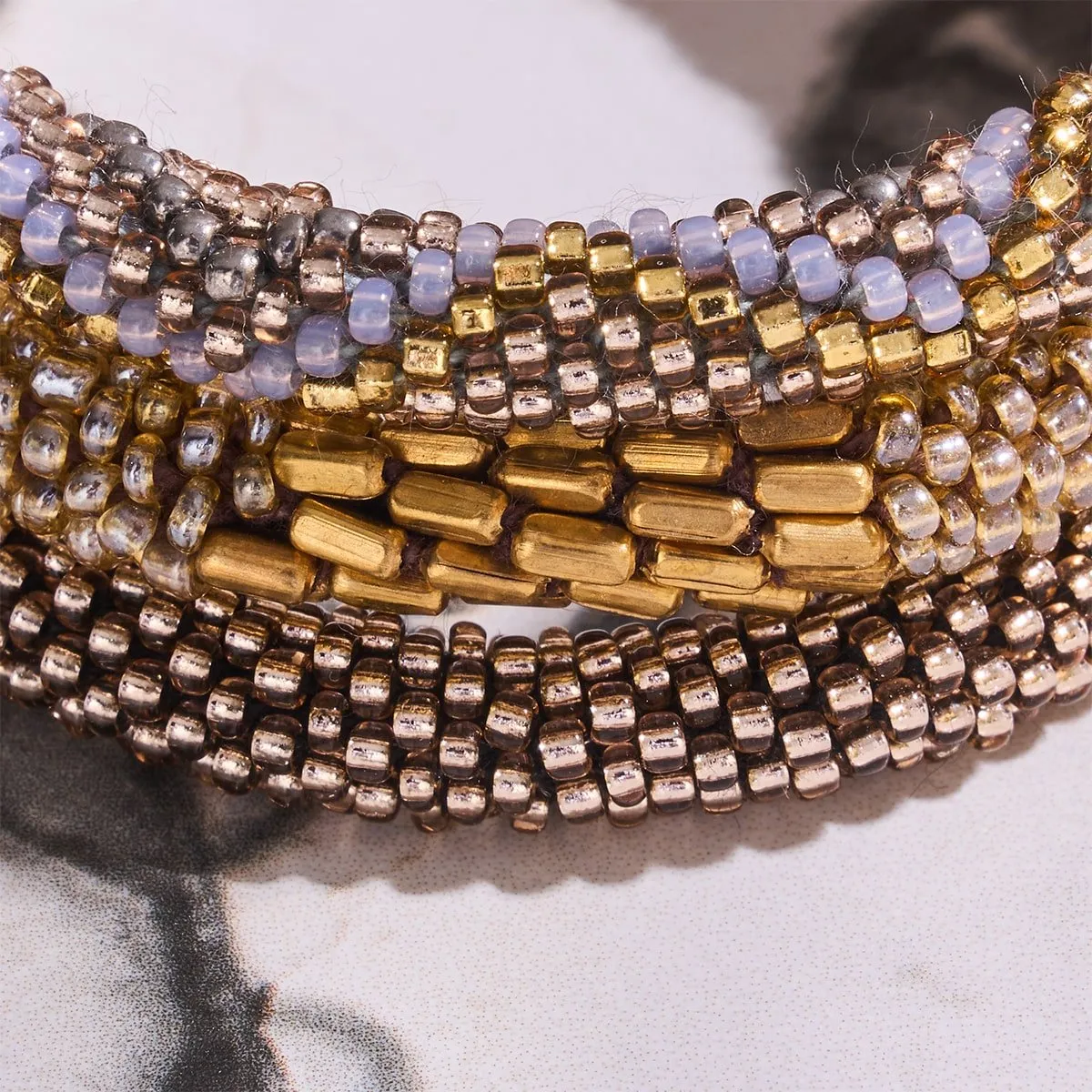 Harvest Gold | Himalayan Glass Bead Bracelet
