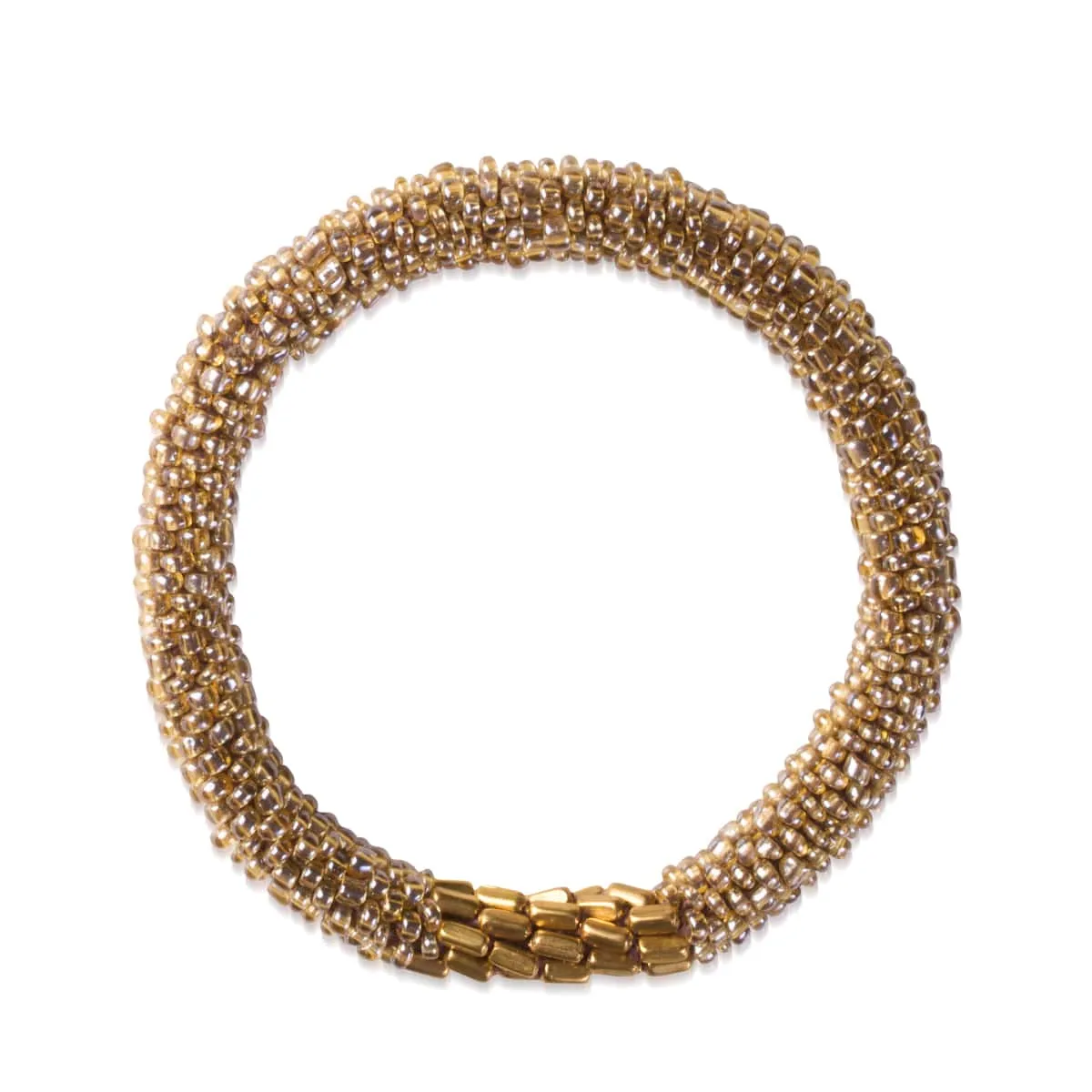 Harvest Gold | Himalayan Glass Bead Bracelet