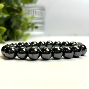 Hematite Bracelet- 10mm Gunmetal