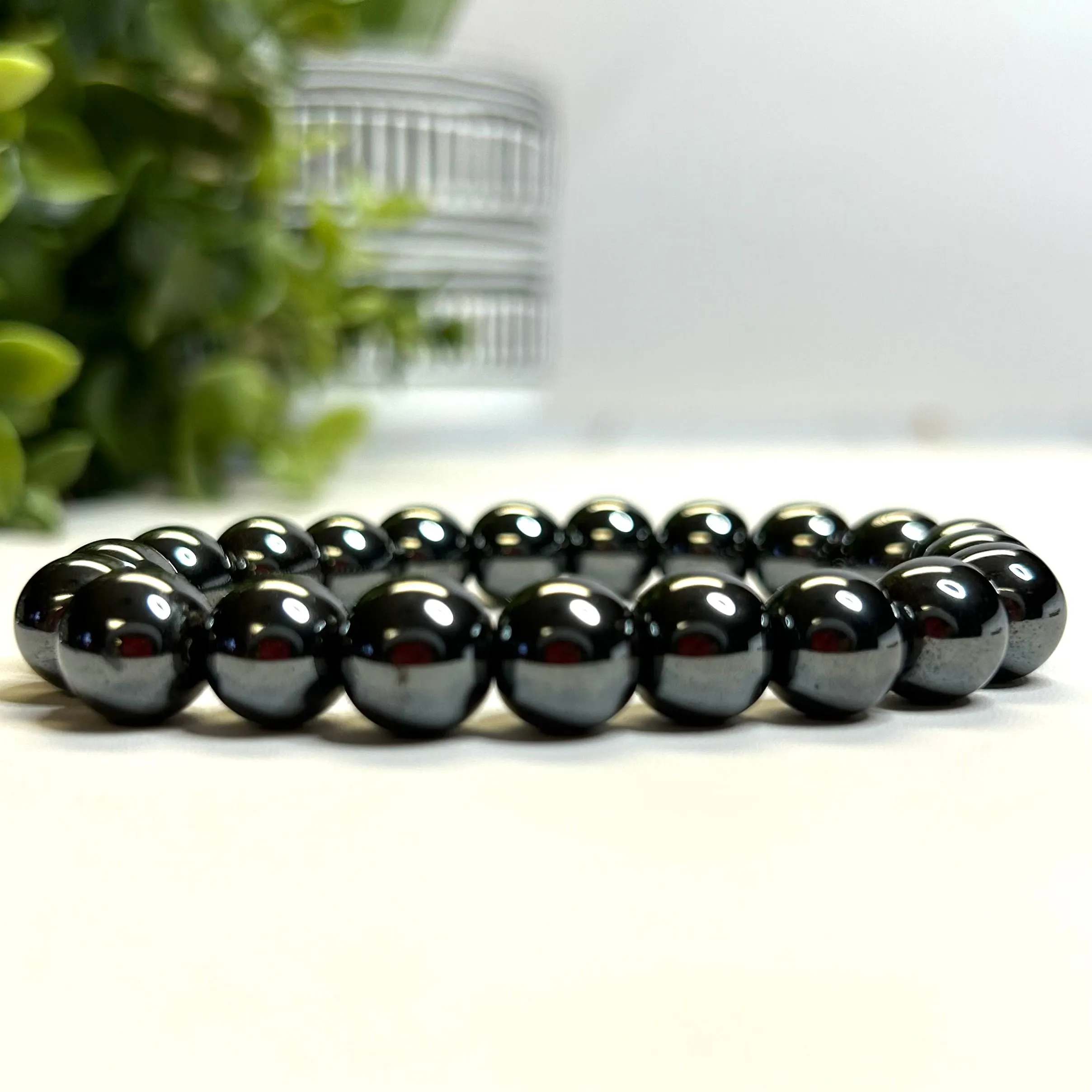 Hematite Bracelet- 10mm Gunmetal