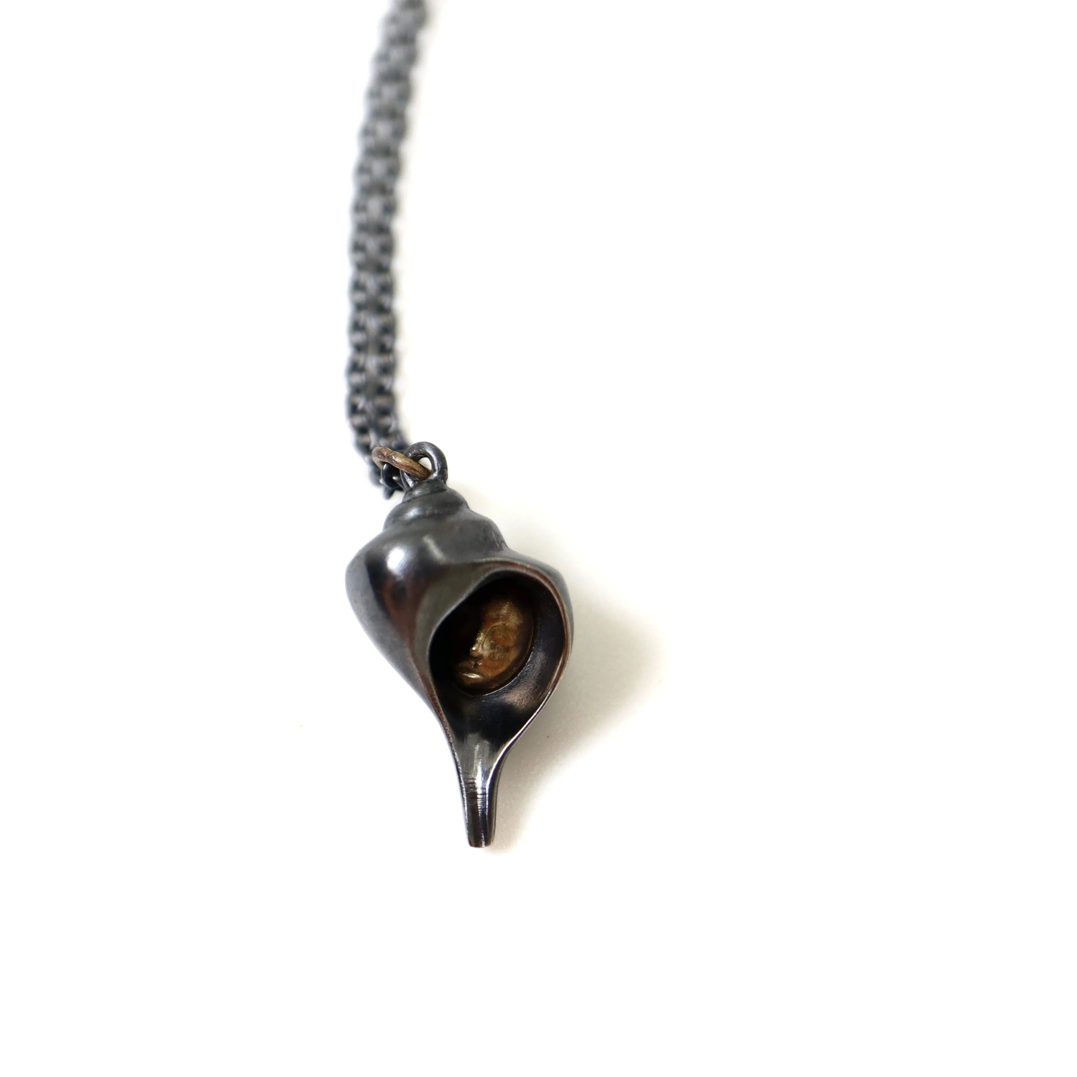 Hermit Crab Cameo Necklace