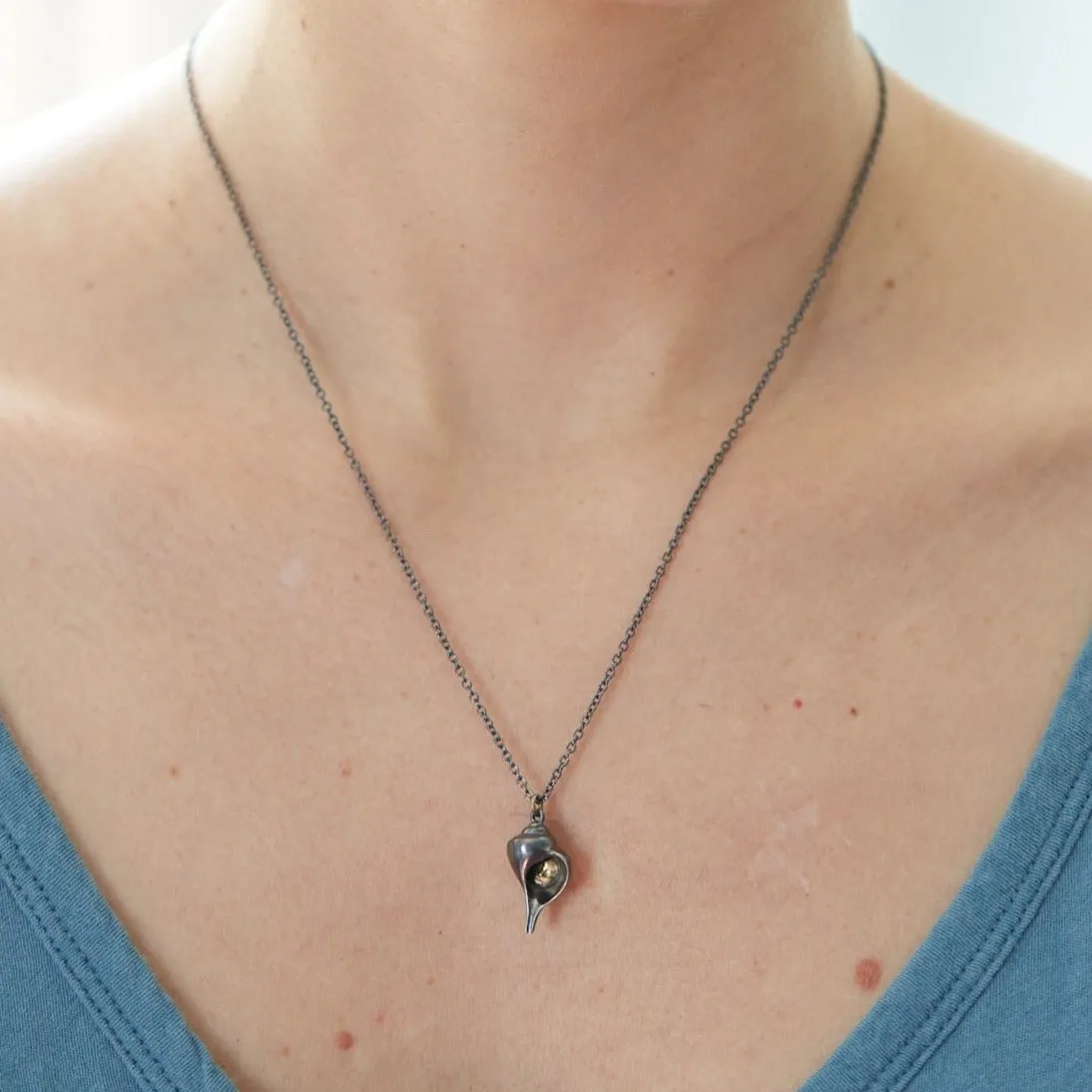 Hermit Crab Cameo Necklace
