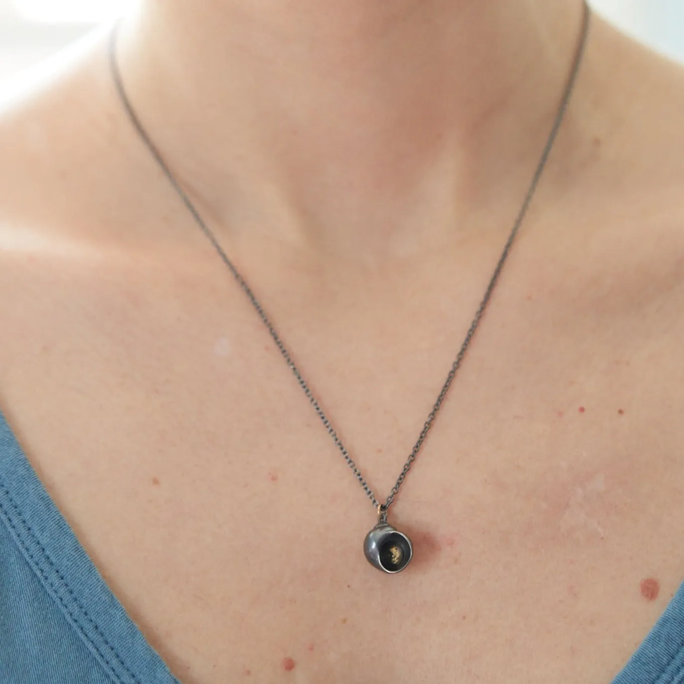 Hermit Crab Cameo Necklace