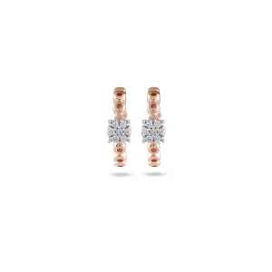 Hollow Bubble Diamond Hoop earrings