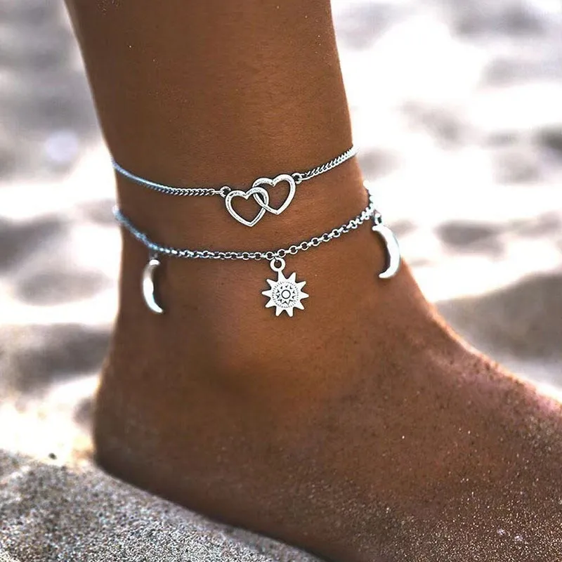 Huitan Bohemia Style Wax Rope Anklets for Women