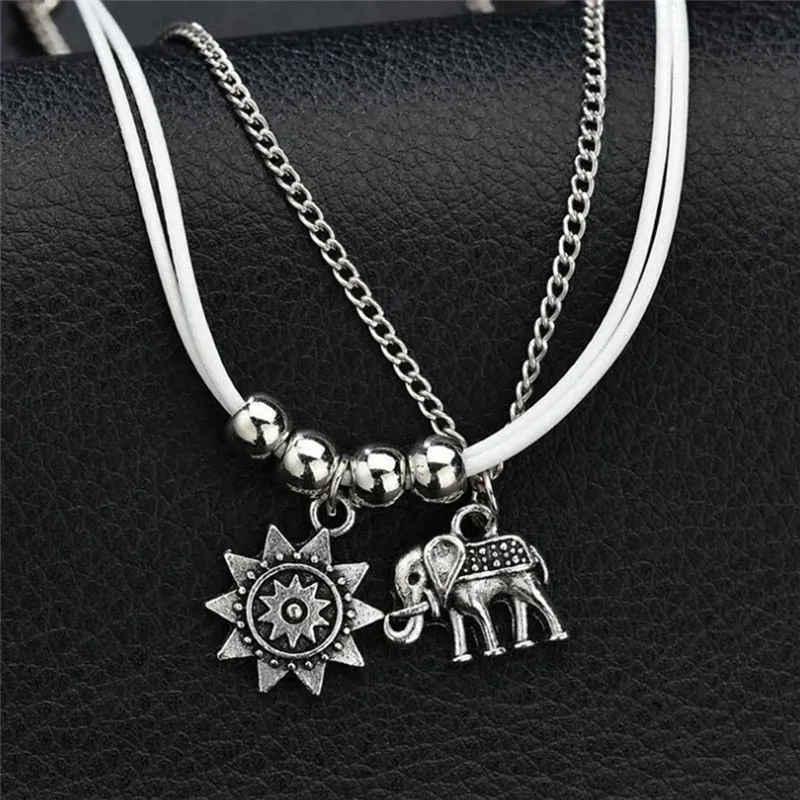 Huitan Bohemia Style Wax Rope Anklets for Women