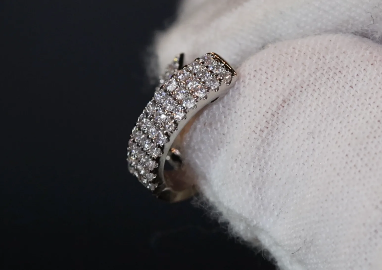 Iced Out Earrings | Mens Diamond Hoop Earrings | Womens Earrings | Mens Diamond Earrings | Diamond Hoop Earrings