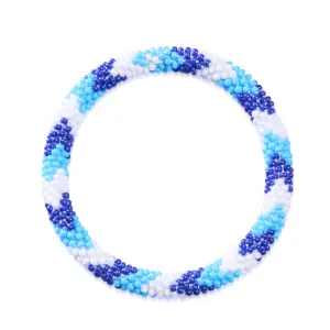 Icy Blue | Himalayan Glass Bead Bracelet