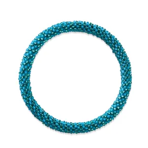 Iridescent Teal | Himalayan Glass Bead Bracelet