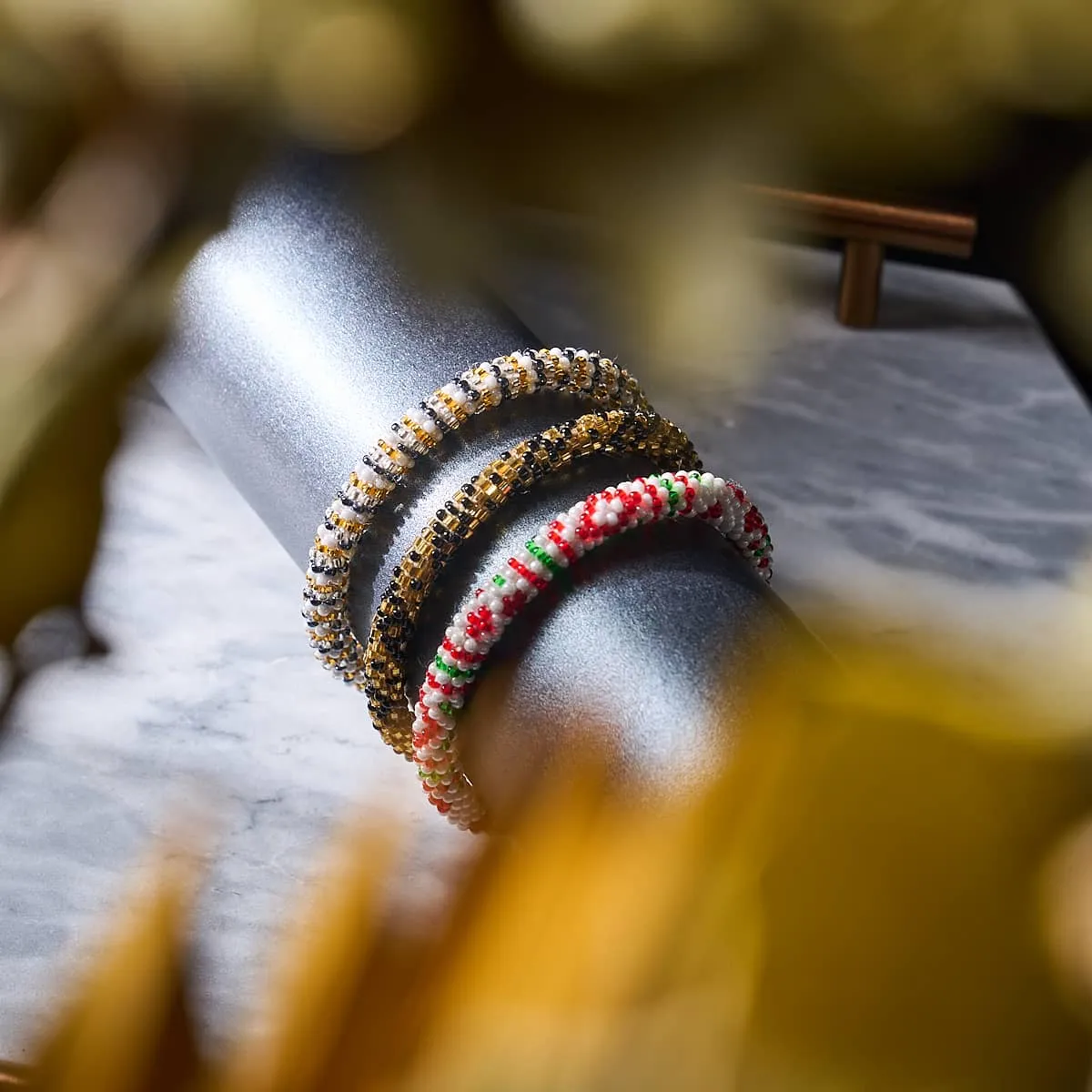 Island Vacay | Himalayan Glass Bead Bracelet