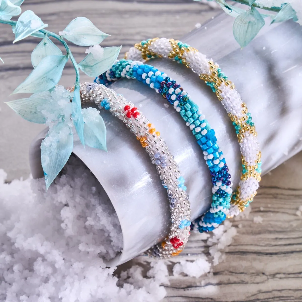 Jack Frost | Himalayan Glass Bead Bracelet