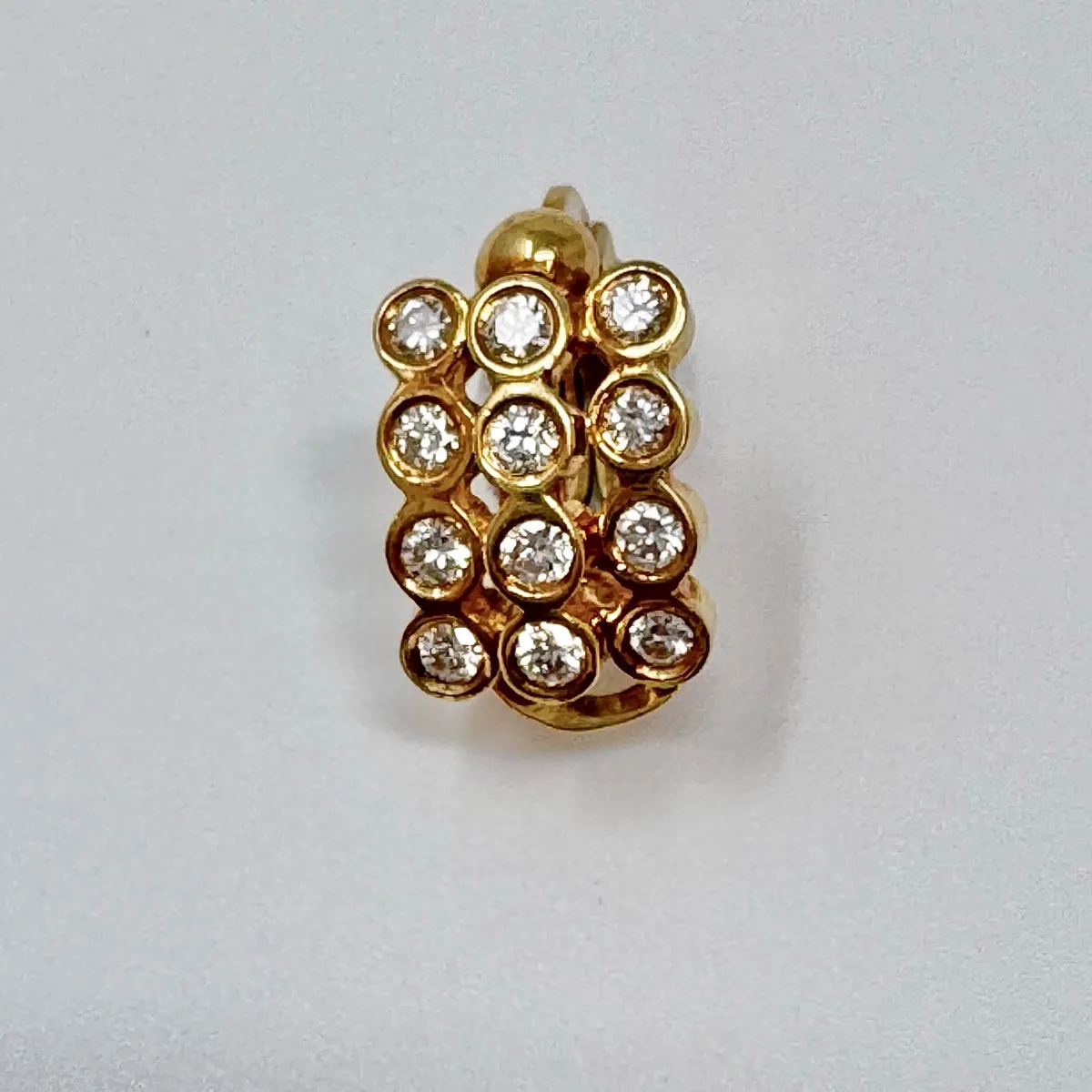 Jacob Marshak18K Gold Diamond Earrings