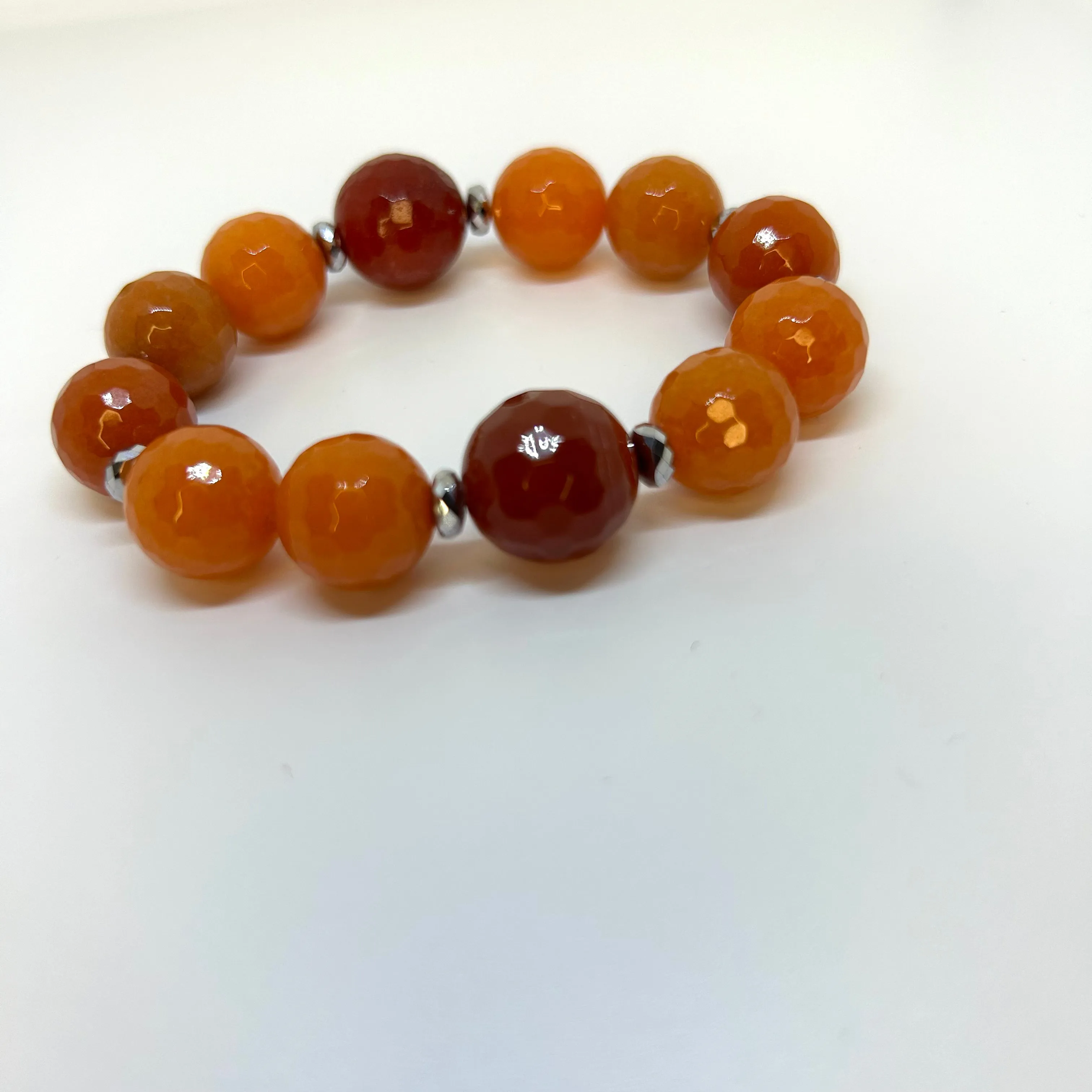 Jade Bracelet-Orange Delight
