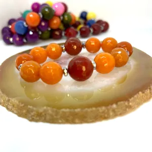 Jade Bracelet-Orange Delight