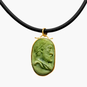 Jasper Carved Cameo Necklace