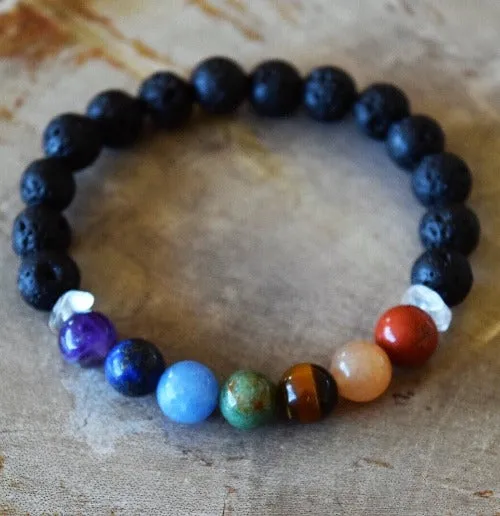 Ladies Chakra Bracelet - Essential Oil Diffuser