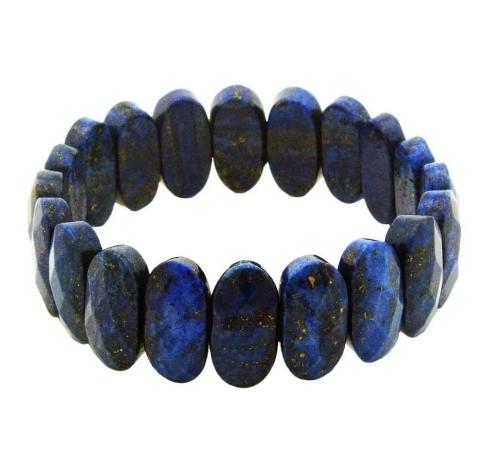 Lapis Lazuli Bracelet Premium wide cut