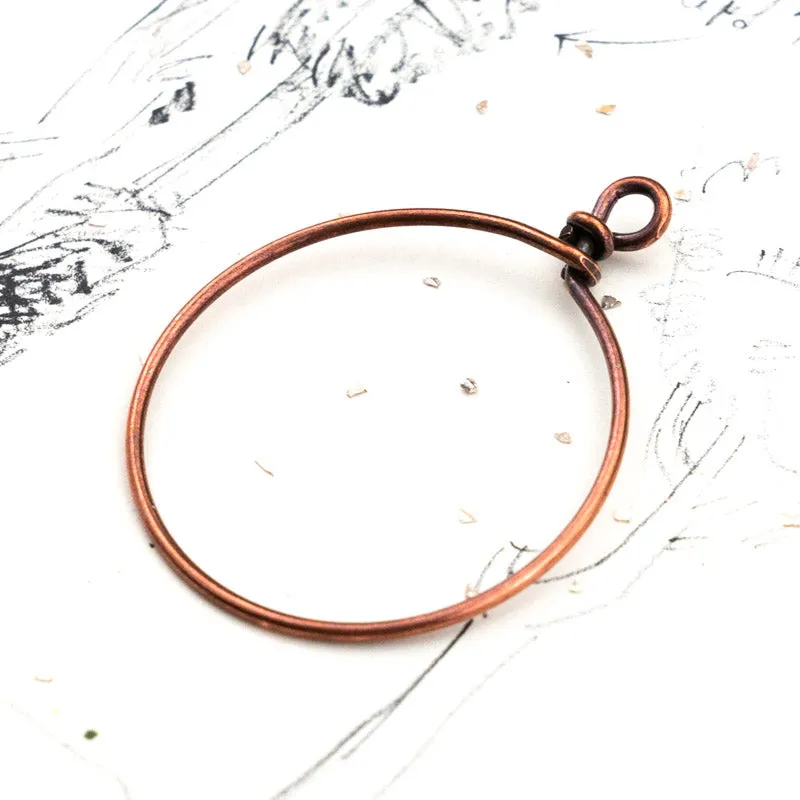 Large Antique Copper Hoop that Opens