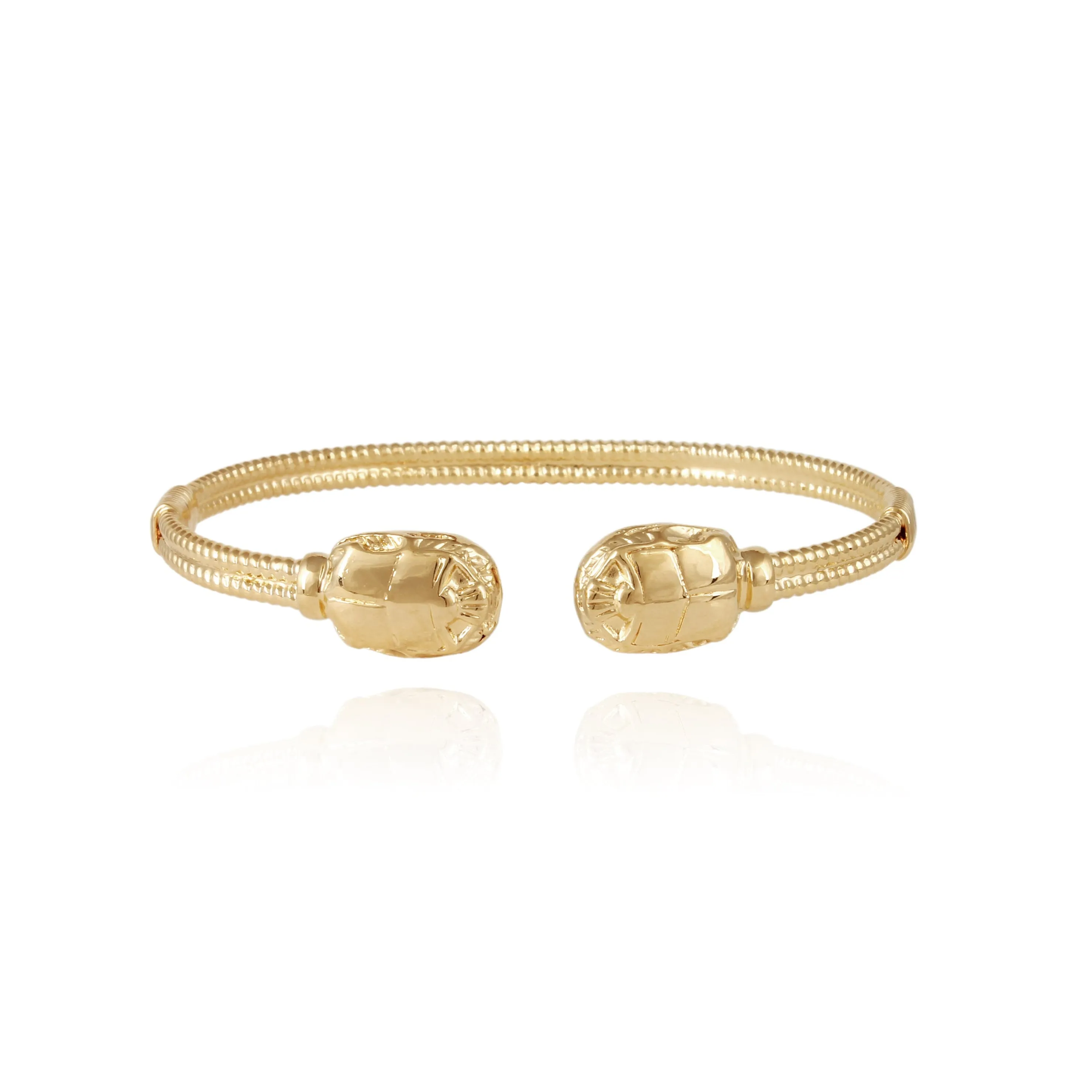 LARGE DUALITY SCARAMOUCHE BRACELET | GOLD