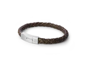 Latitude Unisex Bracelet Brown/Steel Clasp - 22cm