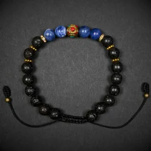 Lava Stone & Sodalite Calming Bracelet