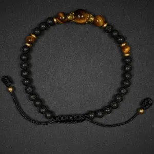 Lava Stone with Tiger Eye Strenght Bracelet