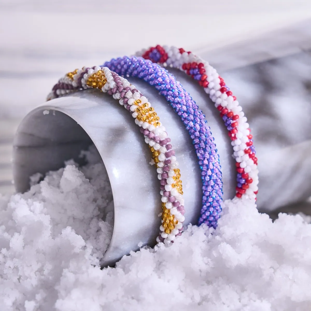 Lavender | Himalayan Glass Bead Bracelet