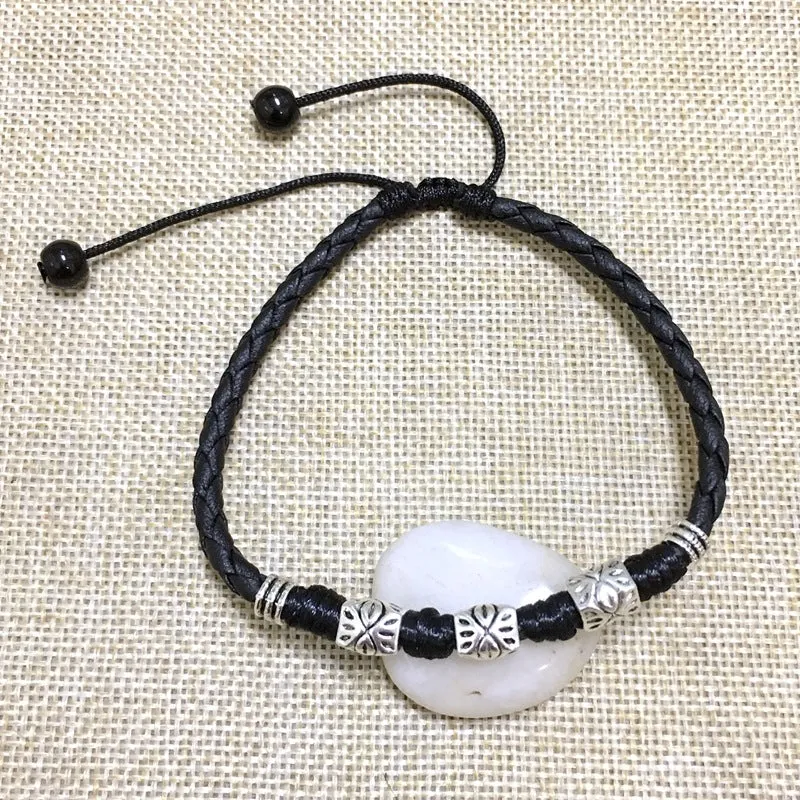 Leaf Anklet Woven Rope Bracelet Men's Jewelry