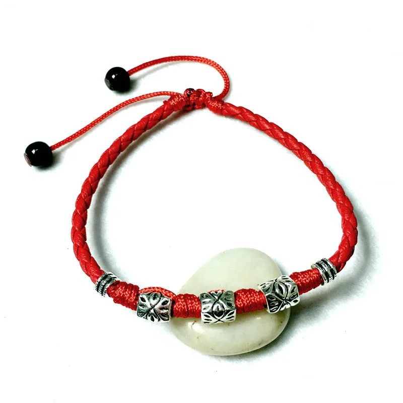 Leaf Anklet Woven Rope Bracelet Men's Jewelry