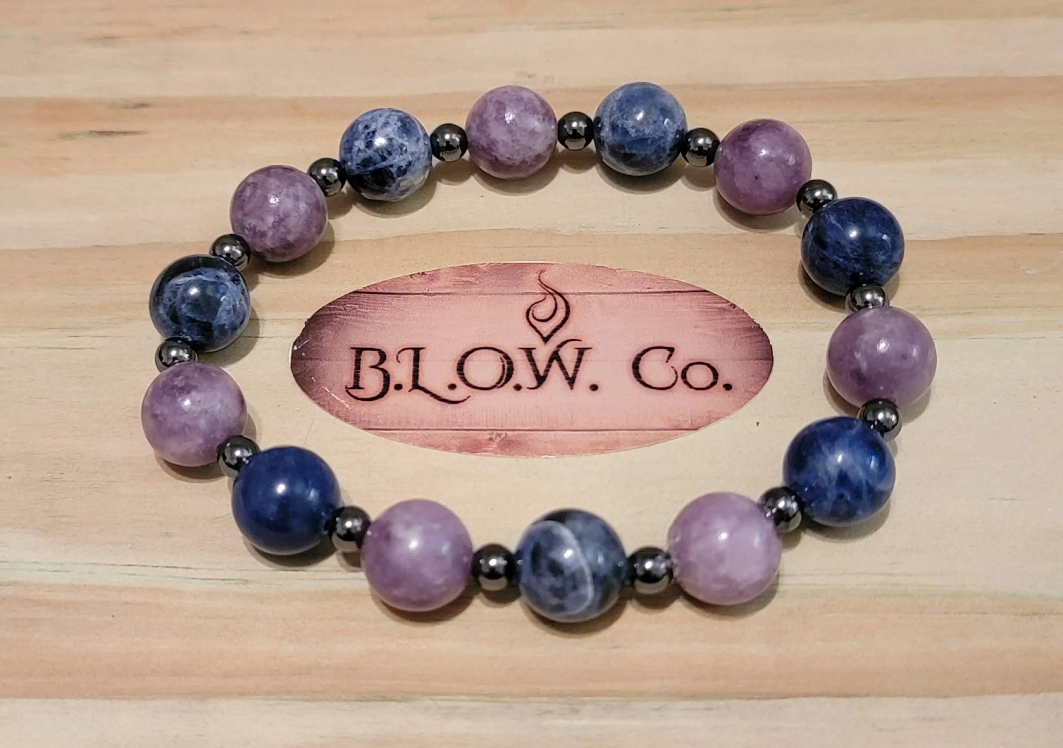 Lepidolite and Sodalite for Bi-Polar disorder 8mm