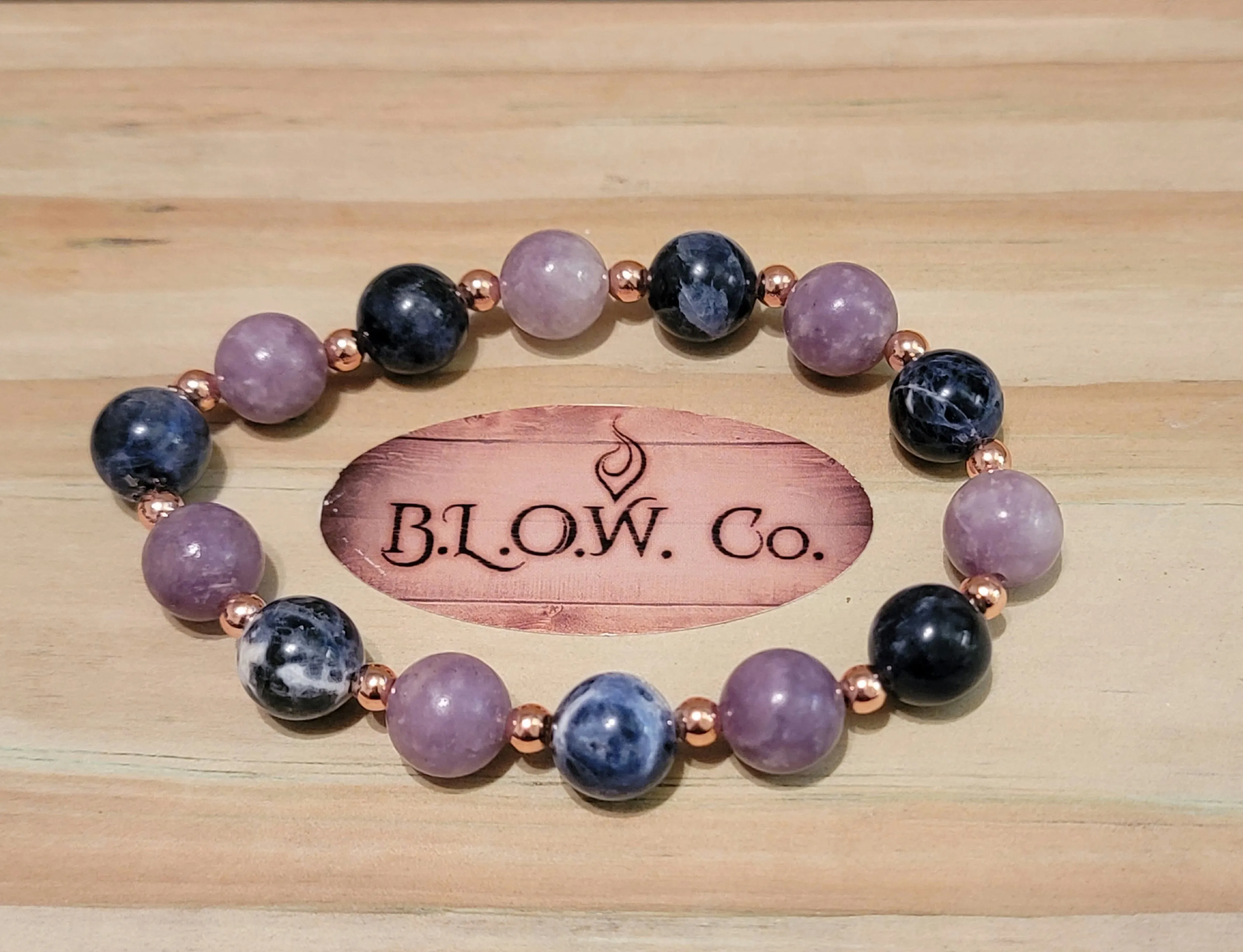 Lepidolite and Sodalite for Bi-Polar disorder 8mm