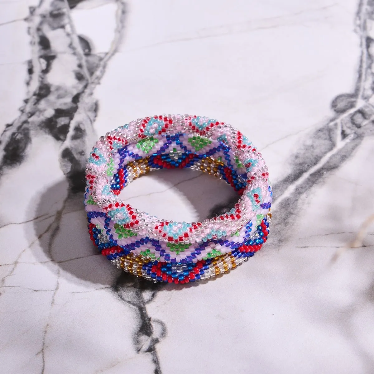 Lily of the Nile | Himalayan Glass Bead Bracelet