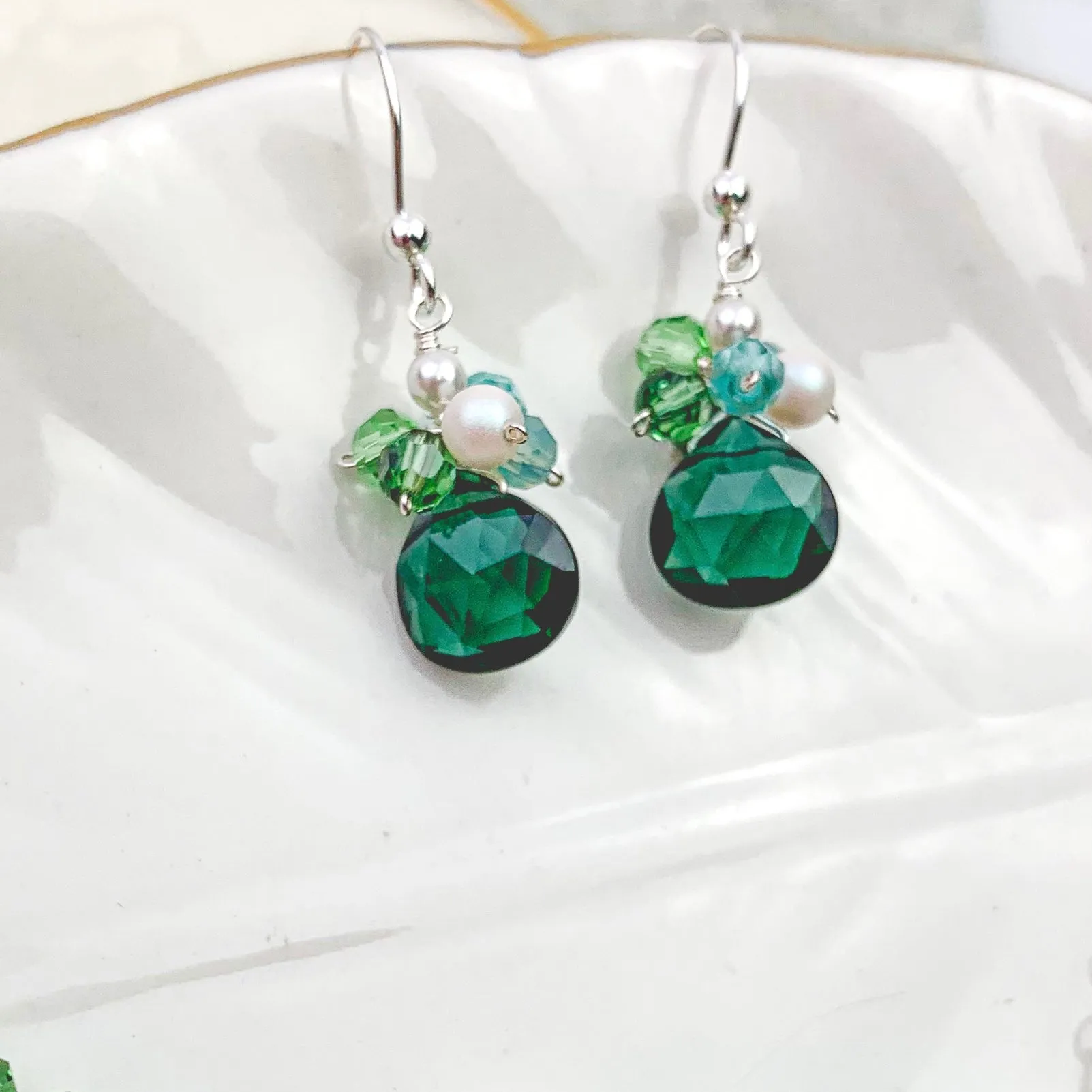 Limited Edition Ray Rock Crystal, Emerald & Pearl Necklace