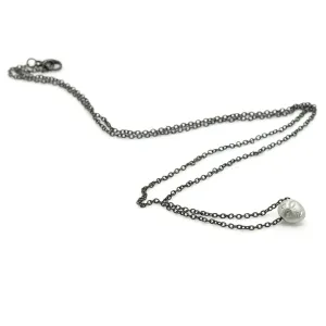 Little Grey Lady Cameo Necklace With Diamond