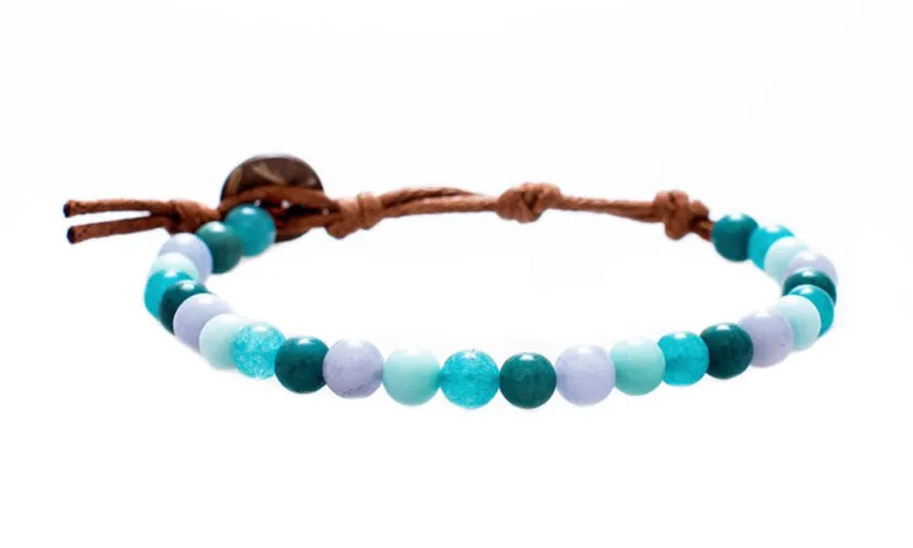 Lotus and Luna Chakra 6mm Bracelets