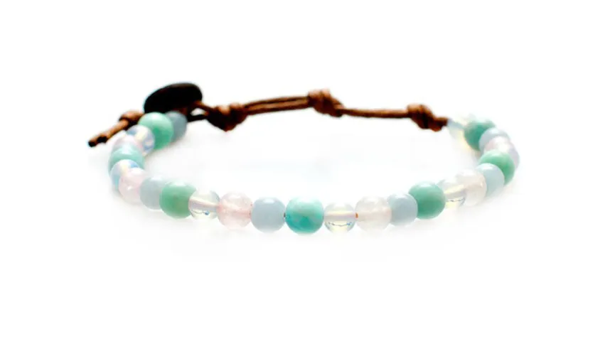 Lotus and Luna Chakra 6mm Bracelets