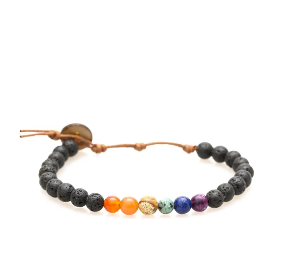 Lotus and Luna Chakra 6mm Bracelets