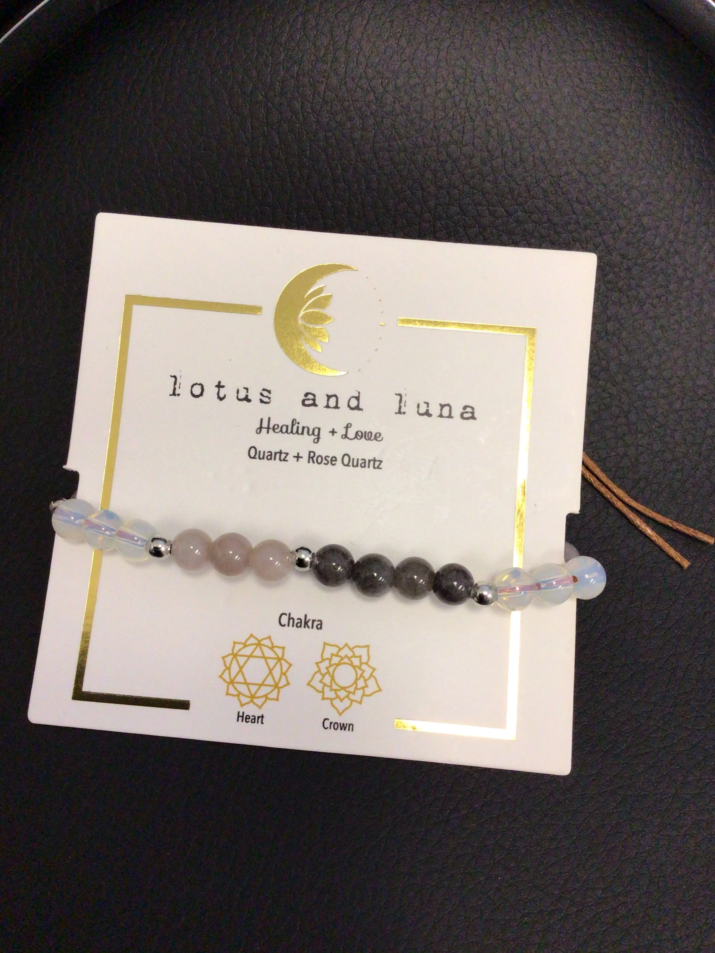 Lotus and Luna Chakra 6mm Bracelets