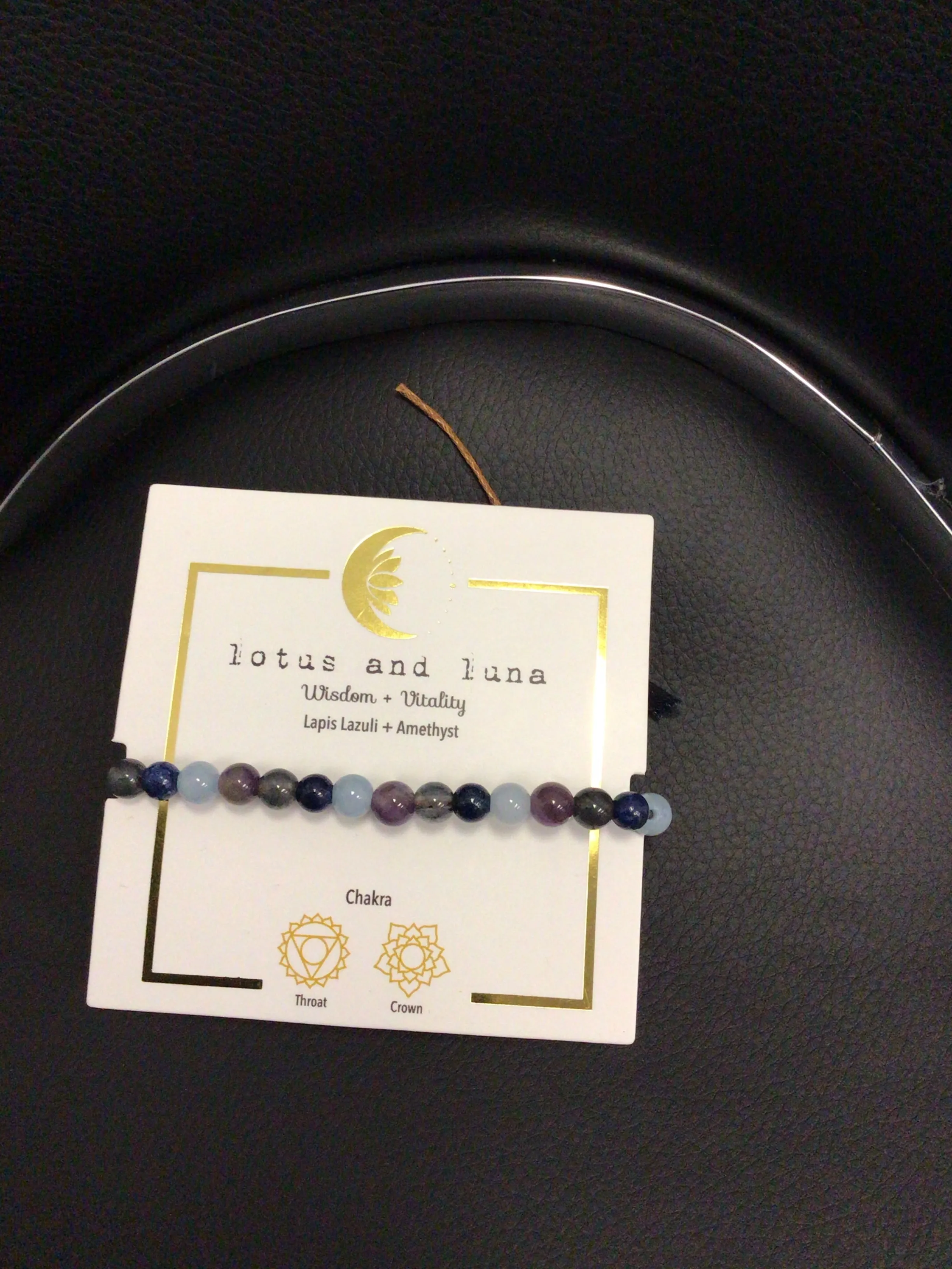 Lotus and Luna Chakra 6mm Bracelets