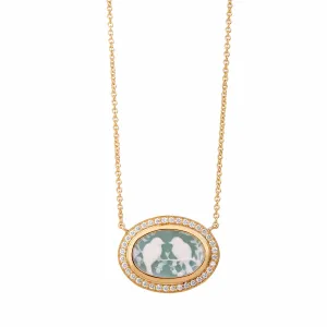 Love Birds Cameo Necklace