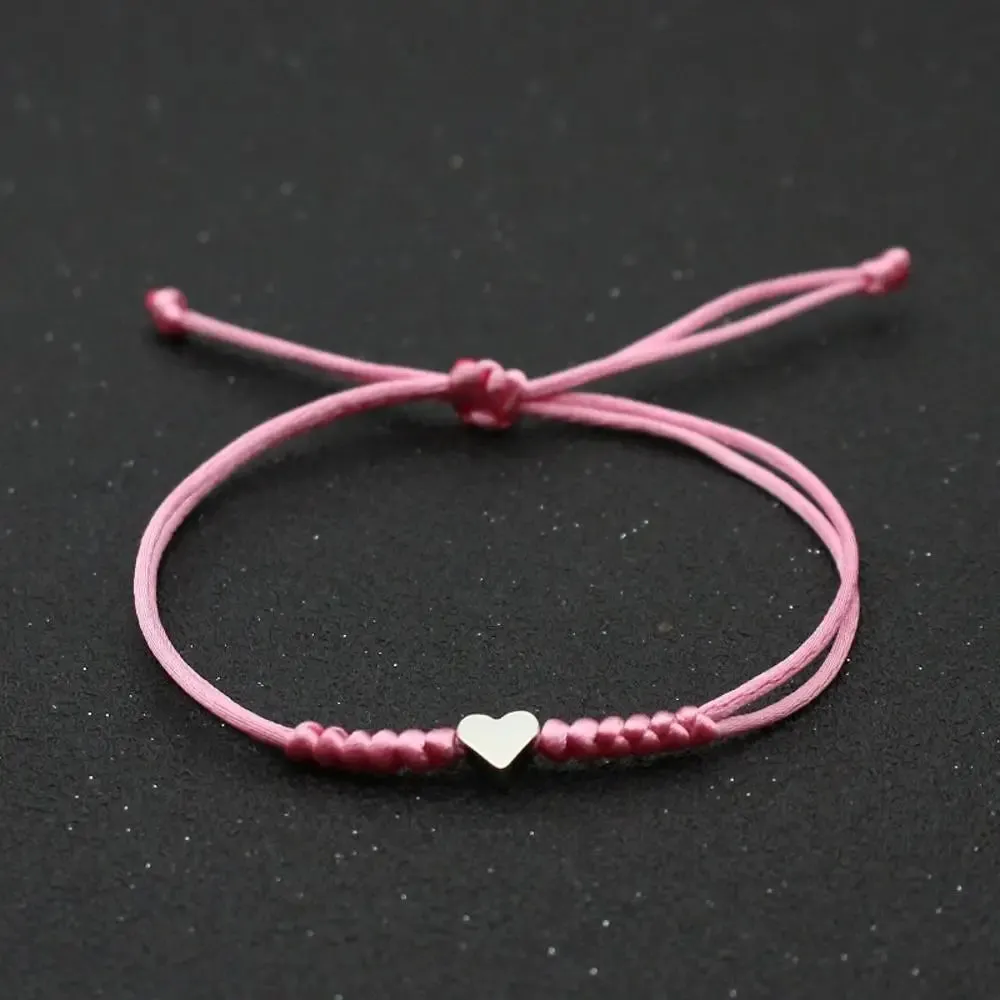 Love Bracelet Red String Bracelet Couple Hand-Woven Adjustable Red Rope Bracelet Jewelry