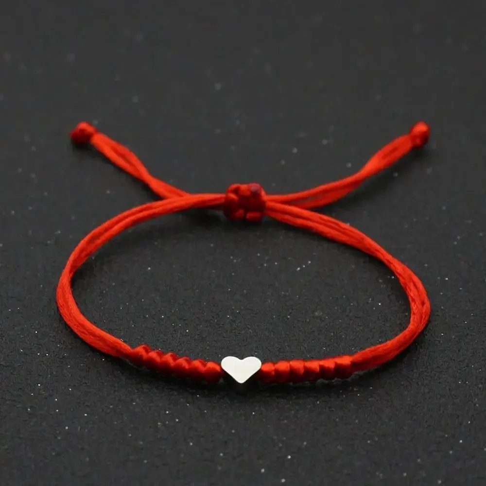 Love Bracelet Red String Bracelet Couple Hand-Woven Adjustable Red Rope Bracelet Jewelry