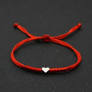 Love Bracelet Red String Bracelet Couple Hand-Woven Adjustable Red Rope Bracelet Jewelry