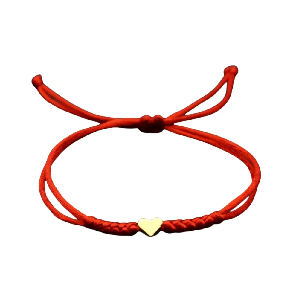 Love Bracelet Red String Bracelet Couple Hand-Woven Adjustable Red Rope Bracelet Jewelry