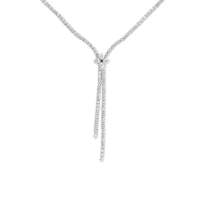 Love In Verona 18K White Gold Diamond Zipper Necklace