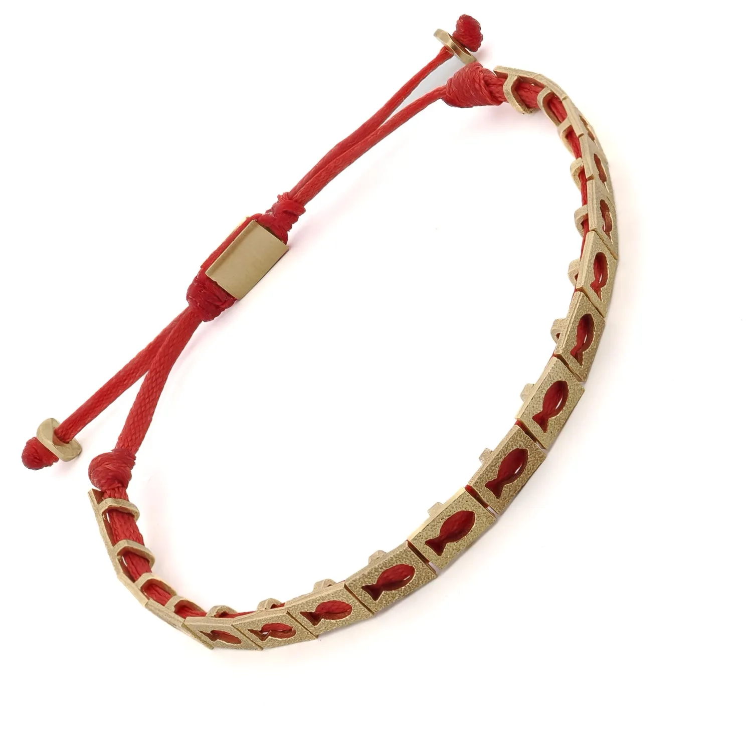 Lucky Fish Red Woven Unisex String Bracelet