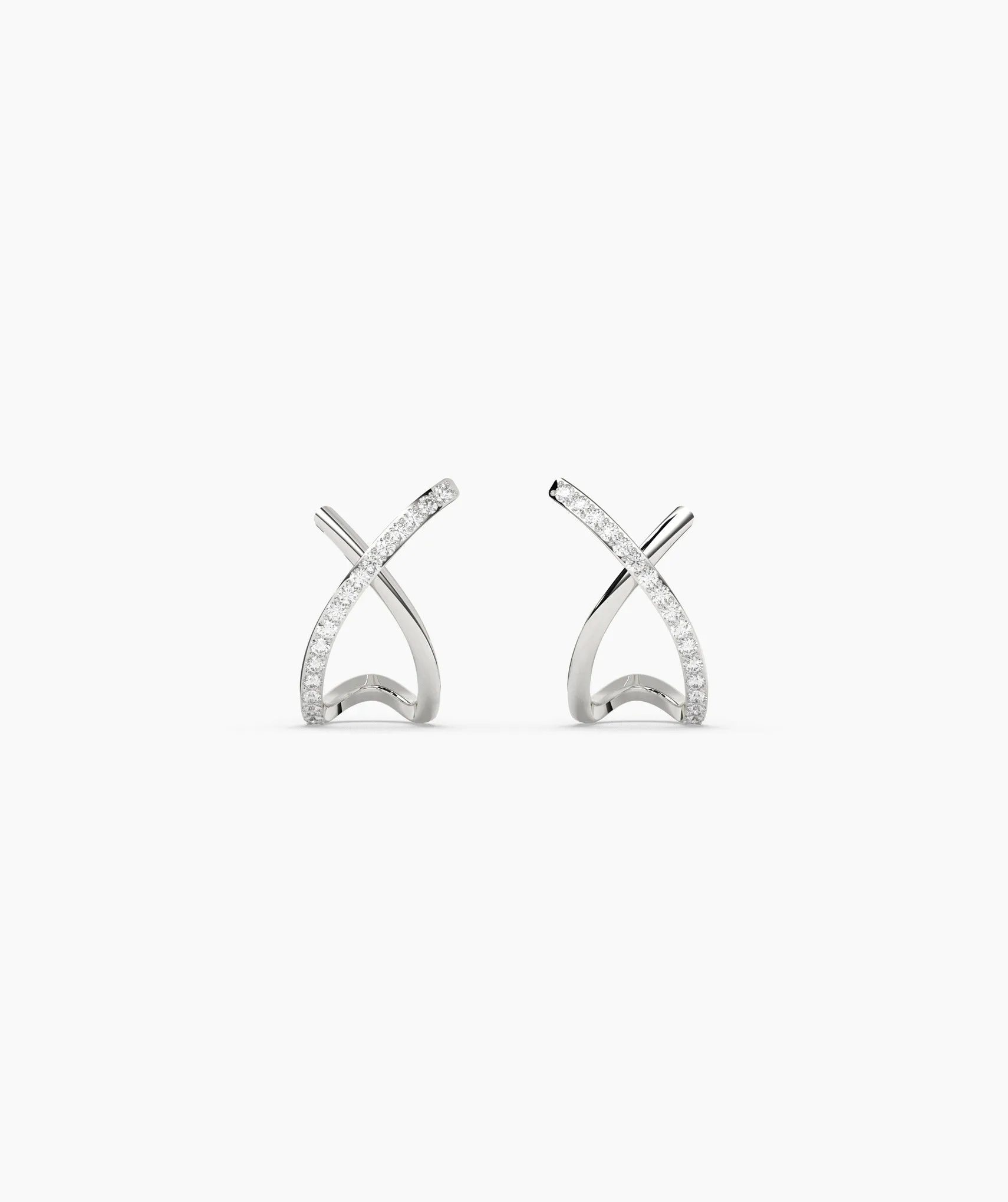 Luxury X-Shaped Gold Earrings