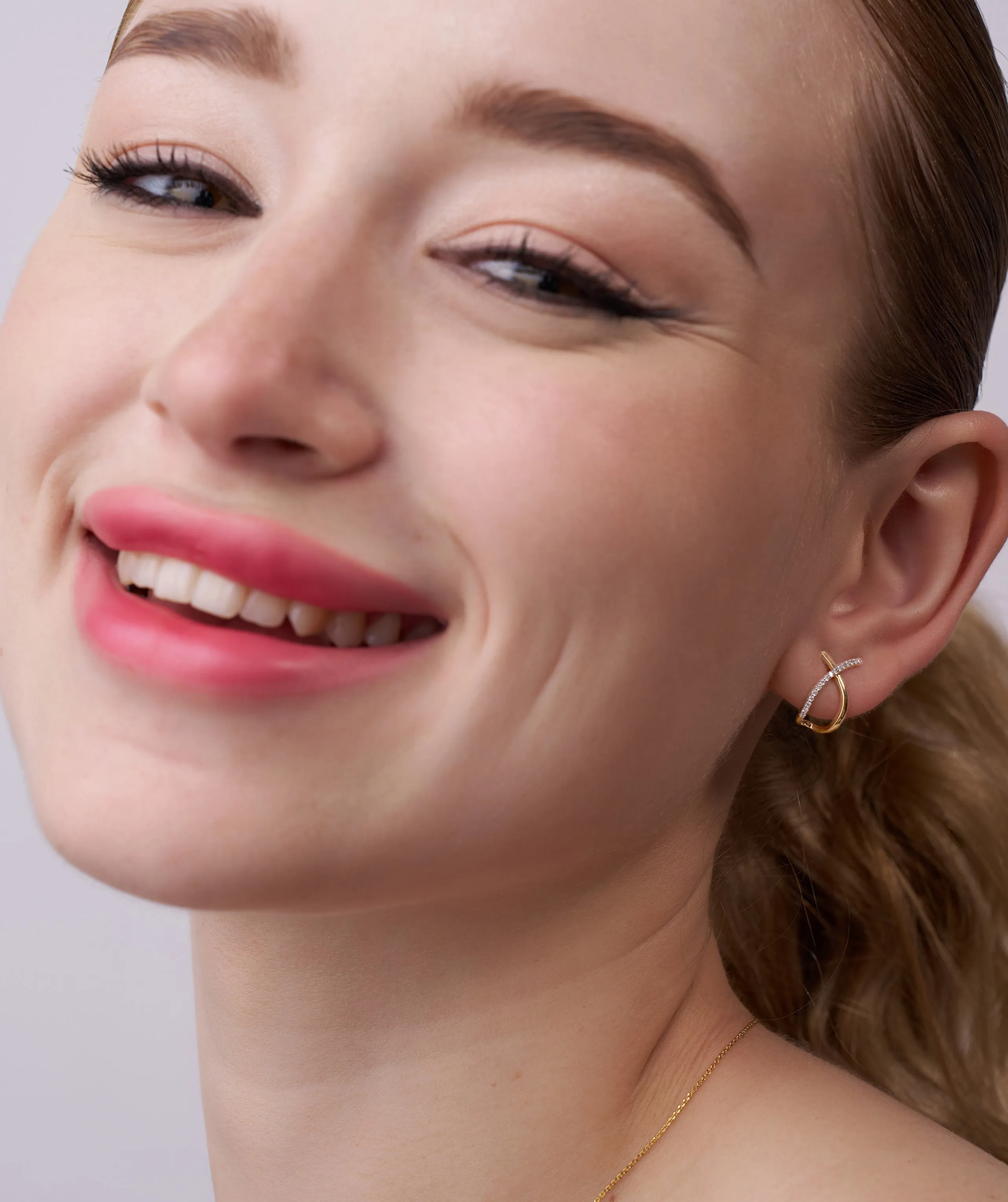 Luxury X-Shaped Gold Earrings