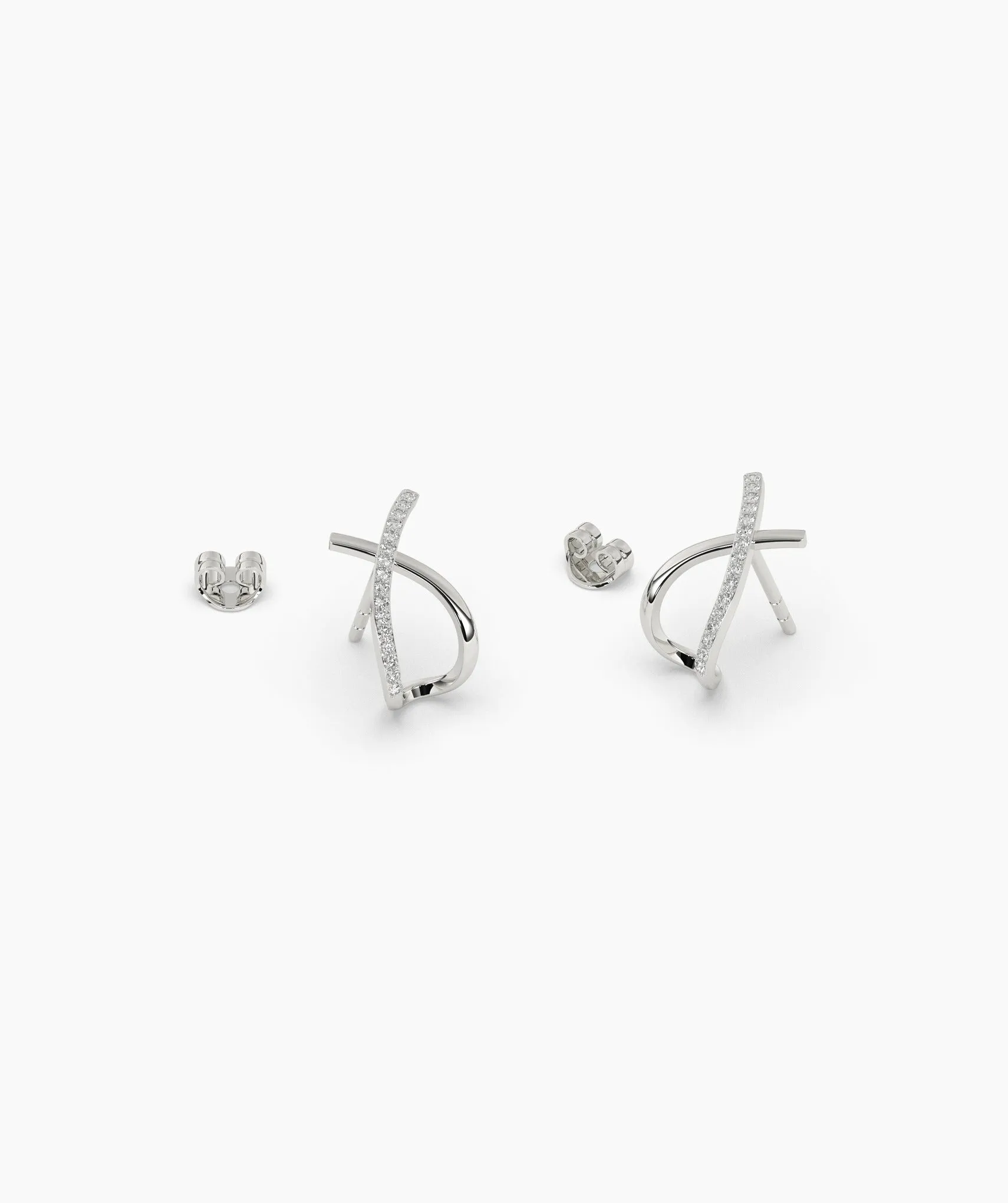 Luxury X-Shaped Gold Earrings