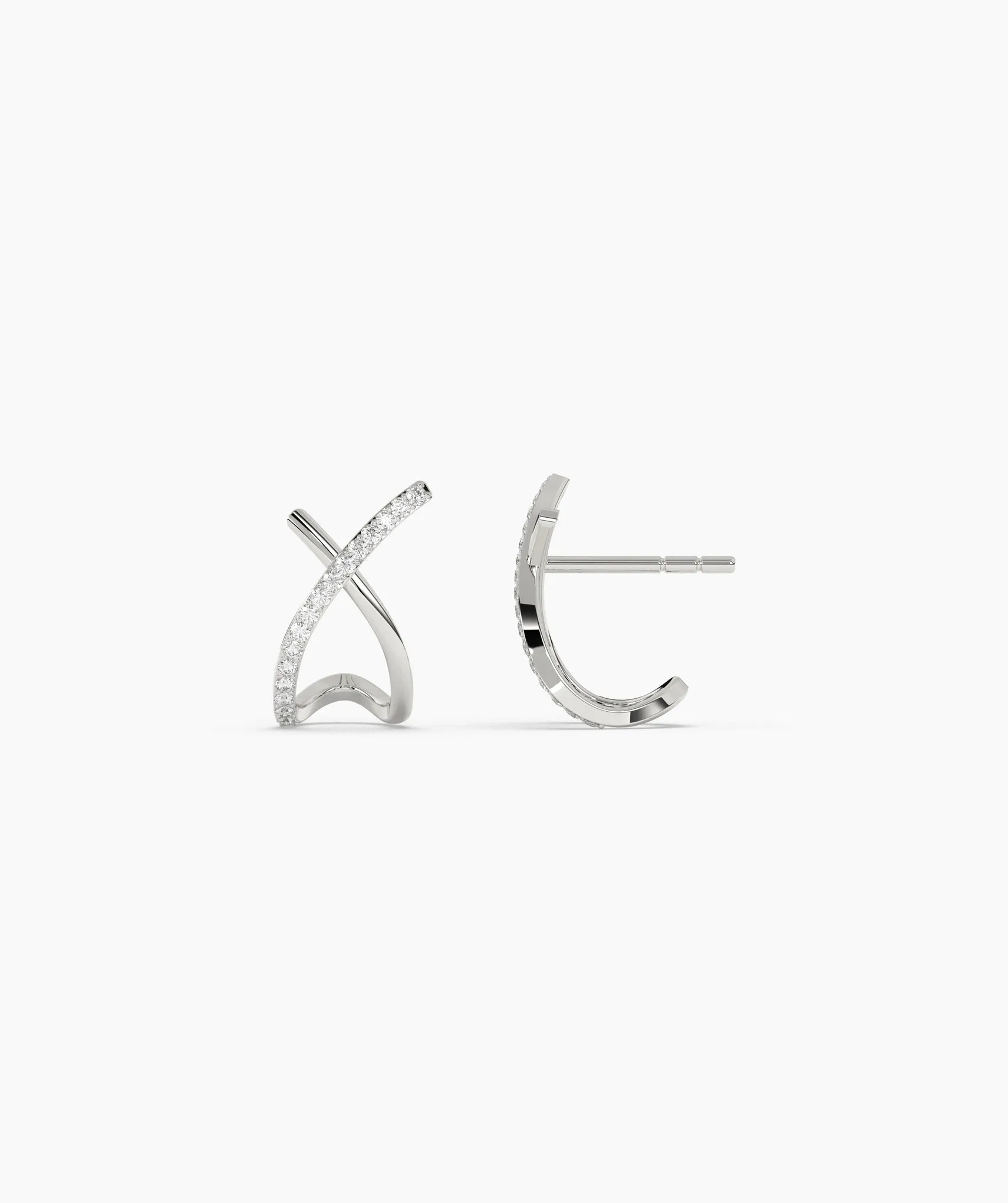 Luxury X-Shaped Gold Earrings